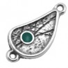 Argenté vieilli (argent 999)/ Vert