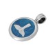 Pendentif rond en Zamak Émaillé en Forme de Queue de Baleine 17 mm