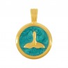 Oro 24K/ Azul Claro Perlado