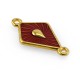 Enameled Zamak Connector Rhombus 15x20mm