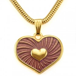 Colgante de Metal Zamak Corazón con Esmalte 23x19mm