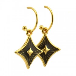 Pendentif en Zamak Émaillé en Forme de Losange 19 x 20 mm