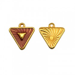 Pendentif Triangle en Zamak Émaillé 17 x 15 mm