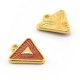 Colgante de Metal Zamak Triangulo con Esmalte 17x15mm