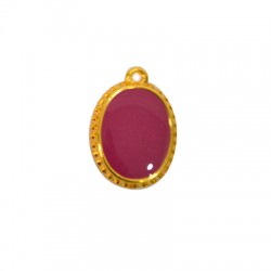 Colgante de Zamak Oval Esamaltado 17x21mm (int. 13x17mm)
