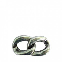 Anello di Catena Aperto in Argentone CCB 27x31mm