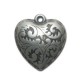 Ciondolo Cuore Dercorato in Argentone CCB 40mm