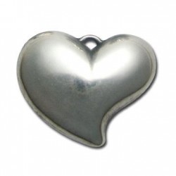 Ciondolo Cuore Liscio in Argentone CCB 39x49mm