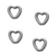 Passante Cuore in Argentone CCB 8x9mm