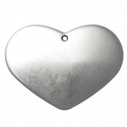 Ciondolo Cuore Liscio in Argentone CCB 78mm