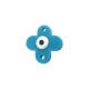 Plexi Acrylic Connector Cross with Enameled Eye 17x18mm