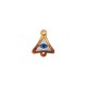 Connettore in Plexiacrilico Triangolo 13x16mm con Occhio Portafortuna Smaltato