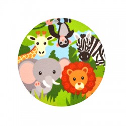 Pendentif rond en Acrylique Plexi Jungle 60 mm