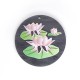Pendentif rond en Acrylique Plexi « Water Lilies » 50 mm