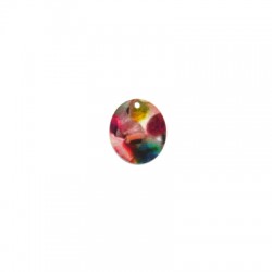 Breloque Ovale en Acrylique Plexi 18 x 21 mm