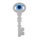 Plexi Acrylic Pendant Key with Evil Eye 27x70mm