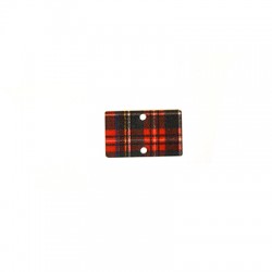 Conector de Metacrilato Rectangular Tartán Pintado 15x24mm