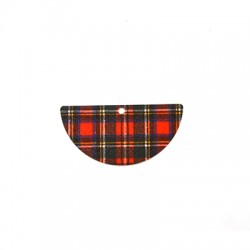Colgante de Metacrilato Semicírculo Tartán 45x22mm