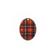 Pendente in Plexi Acrilico Ovale Tartan 28x37mm