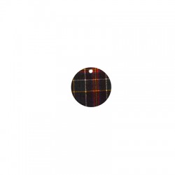 Charm rond en Plexiglas Acrylique Peint à Carreaux 18 mm