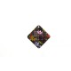Plexi Acrylic Painted Plaid Pendant Rhombus 32mm
