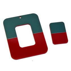 Colgante de Metacrilato Cuadrado 47x60mm+20x31mm (2uds/Set)