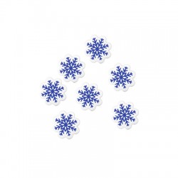 Pendentif en Acrylique Plexi plat en Forme de Flocon de Neige Porte-Bonheur 15 mm