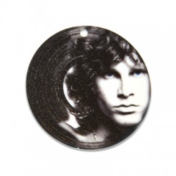 Pendentif Disque Peint à L'Acrylique Plexi Jim Morrison 45 mm