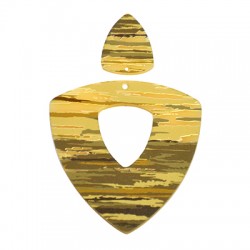 Pendentif Triangle en Acrylique Plexi 68 x 69 mm et 24 x 29 mm (2 Pièces/Ensemble)