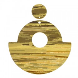 Pendentif en Acrylique Plexi 79 x 69 mm et 20 mm (2 Pièces/Ensemble)