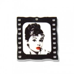 Plexi Acrylic Pendant Audrey Hepburn 31x35mm