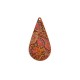 Pendente in Plexi Goccia Dipinto con Fiori 31x59mm