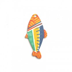 Pendentif en Acrylique Plexi en Forme de Poisson 27 x 55 mm