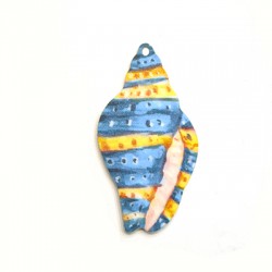 Pendentif en Acrylique Plexi Coquillage 31 x 60 mm