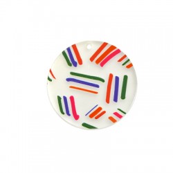 Pendentif rond en Acrylique Plexi 40 mm