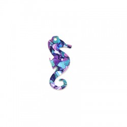 Pendentif en Acrylique Plexi Hippocampe 15 x 34 mm