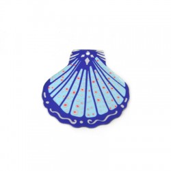 Pendentif en Acrylique Plexi Coquillage 57 x 55 mm