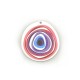 Pendentif rond en Acrylique Plexi « Irregular Eye » 51 x 54 mm