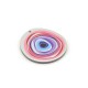 Pendentif rond en Acrylique Plexi « Irregular Eye » 51 x 54 mm