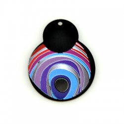 Pendentif en Acrylique Plexi Irrégulier œil 40 x 51 mm