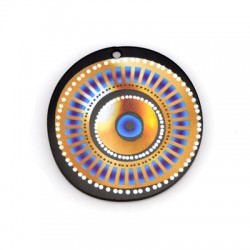 Colgante de Metacrilato Redondo con Ojo de Suerte 45mm