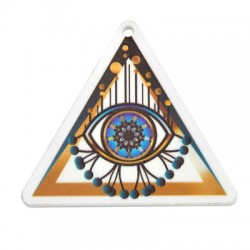 Pendentif Triangle œil en Acrylique Plexi 56 x 50 mm