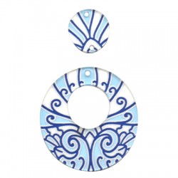Πλέξι Ακρυλικό Μοτίφ Οβάλ 43x47mm & 19x20mm (2τμχ/Σετ)