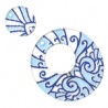Transparent/ Bleu/ Blanc