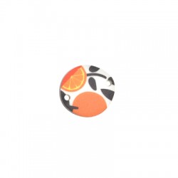 Connettore in Plexi Ovale con Arance 18x20mm