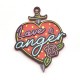 Pendentif cœur en Plexiacrylique "Love & Anger" 39x50mm