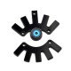 Plexi Acrylic Pendant Eye with Lashes 31x32mm (2pcs/Set)