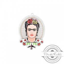 Πλέξι Ακρυλικό Μοτίφ Οβάλ Frida Kahlo 37x47mm