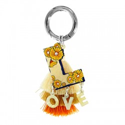 Ciondolo in Plexiglass Acrilico con la Parola "Love" 31x42 mm (4 Pezzi/Set)