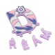 Plexi Acrylic Pendant Word "DREAM" 35x41mm (5pcs/Set)
